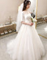 Customized Wedding Dress Plus Size Half Sleeve Ball Gown